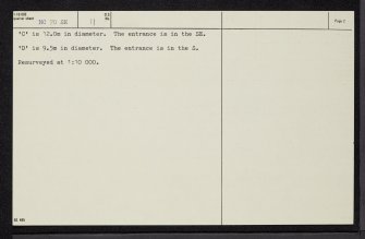 Morvich Lodge, NC70SE 11, Ordnance Survey index card, page number 2, Verso