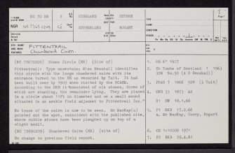 Pittentrail, NC70SW 2, Ordnance Survey index card, page number 1, Recto