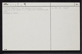 Dalmore, NC70SW 12, Ordnance Survey index card, page number 2, Verso