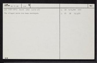Norgate House, NC70SW 24, Ordnance Survey index card, page number 2, Verso
