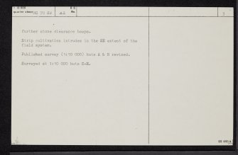 Achork, NC70SW 42, Ordnance Survey index card, page number 3, Recto