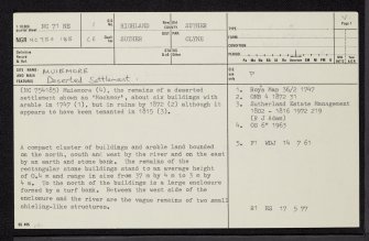 Muiemore, NC71NE 1, Ordnance Survey index card, page number 1, Recto