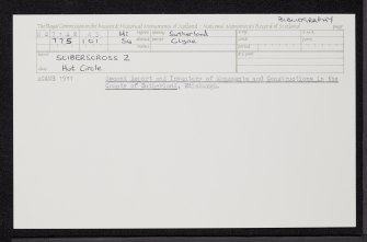 Sciberscross, NC71SE 43, Ordnance Survey index card, Recto