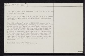 Cnoc An Liath-Bhaid, NC71SW 2, Ordnance Survey index card, page number 3, Recto