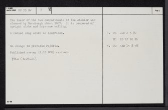 Skelpick, Long, NC75NW 7, Ordnance Survey index card, page number 2, Verso