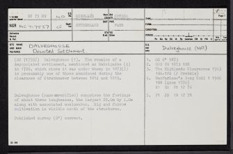 Skelpick Lodge, NC75NW 40, Ordnance Survey index card, page number 1, Recto