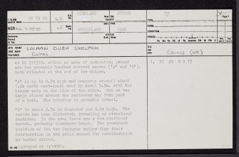 Lochan Dugh Skelpick, NC75NW 45, Ordnance Survey index card, page number 1, Recto