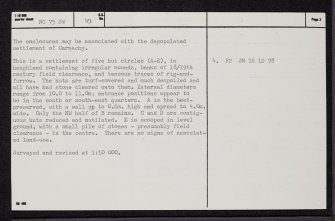 Carnachy, NC75SW 10, Ordnance Survey index card, page number 2, Verso