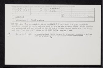 Armadale, NC76NE 3, Ordnance Survey index card, Recto