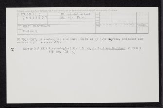 Meall An Dobhrain, NC76NE 5, Ordnance Survey index card, Recto