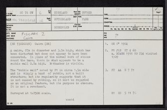 Fiscary, NC76SW 6, Ordnance Survey index card, page number 1, Recto