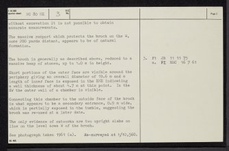 Loch Brora, NC80NE 3, Ordnance Survey index card, page number 2, Verso