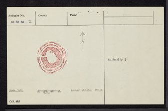 Dun Robin Broch, NC80SW 2, Ordnance Survey index card, Recto