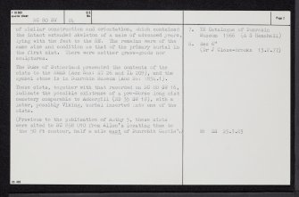 Dunrobin, NC80SW 24, Ordnance Survey index card, page number 2, Verso