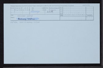 Dunrobin Castle, Railway Station, NC80SW 27, Ordnance Survey index card, Recto
