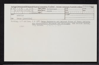 Ascoile, NC81SW 4, Ordnance Survey index card, Recto