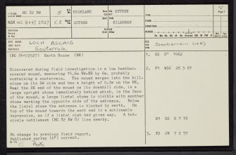 Loch Ascaig, NC82NW 5, Ordnance Survey index card, page number 1, Recto