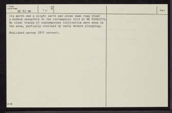 Achan, NC82NW 10, Ordnance Survey index card, page number 2, Verso