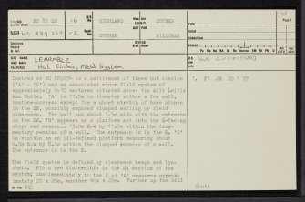 Learable Hill, NC82SE 16, Ordnance Survey index card, page number 1, Recto