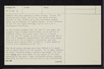 Creag Nan Caorach, NC83SE 2, Ordnance Survey index card, page number 3, Recto