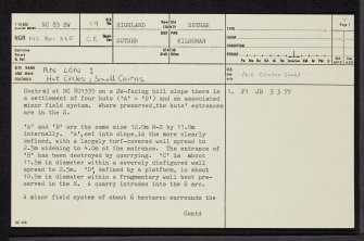 An Lon, NC83SW 19, Ordnance Survey index card, page number 1, Recto
