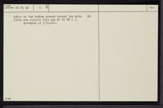 Dalhalvaig, NC85SE 6, Ordnance Survey index card, page number 2, Verso