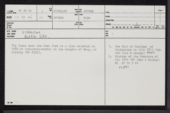 Strathy, NC86NW 2, Ordnance Survey index card, page number 1, Recto