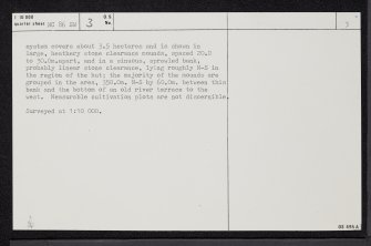 Dail Teine, NC86SW 3, Ordnance Survey index card, page number 3, Recto