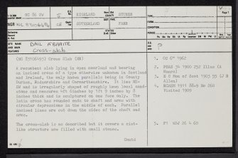 Dail A' Bhaite, NC86SW 5, Ordnance Survey index card, page number 1, Recto
