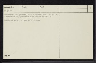 Allt An T-Salainn, NC90NW 1, Ordnance Survey index card, page number 3, Recto