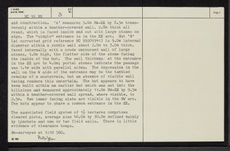 Allt Cille Pheadair, NC91NE 3, Ordnance Survey index card, page number 2, Verso