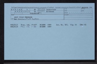 Allt Cille Pheadair, NC91NE 3, Ordnance Survey index card, Recto