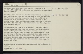Torrish Burn, NC91NE 11, Ordnance Survey index card, page number 2, Verso