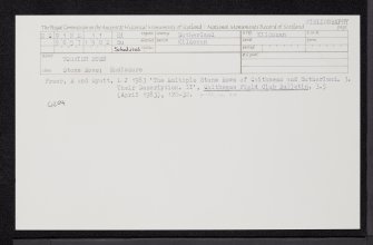 Torrish Burn, NC91NE 11, Ordnance Survey index card, Recto