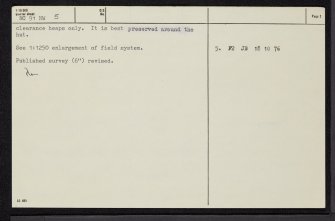 Allt A' Choire Mhoir, NC91NW 5, Ordnance Survey index card, page number 2, Verso