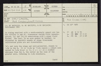 Dal-Langal, NC92SW 5, Ordnance Survey index card, page number 1, Recto