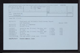 Forsinain, NC94NW 12, Ordnance Survey index card, Recto