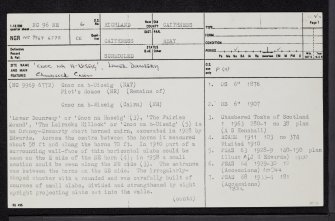 'Cnoc Na H-Uiseig', Lower Dounreay, NC96NE 6, Ordnance Survey index card, page number 1, Recto