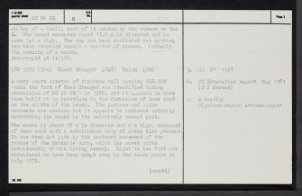 'Cnoc Stanger', NC96NE 8, Ordnance Survey index card, page number 2, Verso