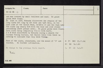 Reay, NC96NE 13, Ordnance Survey index card, page number 3, Recto