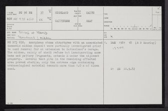 Bridge Of Isauld, NC96NE 37, Ordnance Survey index card, page number 1, Recto