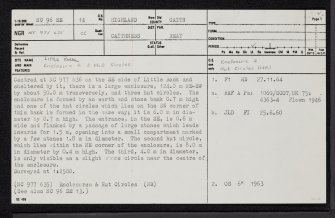 Little Rock, NC96SE 14, Ordnance Survey index card, page number 1, Recto