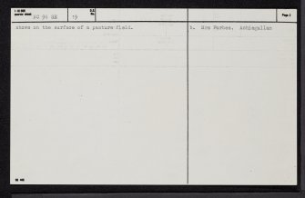 Achiegullan, NC96SE 19, Ordnance Survey index card, page number 2, Verso