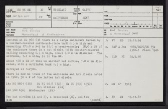 Achins, NC96SE 32, Ordnance Survey index card, page number 1, Recto