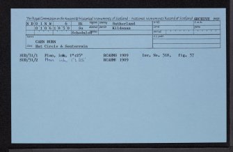 Caen Burn, ND01NW 6, Ordnance Survey index card, Recto