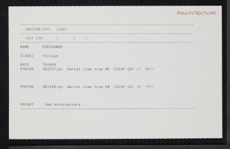 Portgower, General, ND01SW 9, Ordnance Survey index card, Recto