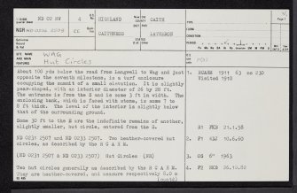 Wag, ND02NW 4, Ordnance Survey index card, page number 1, Recto