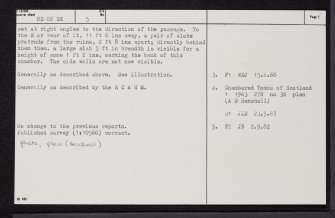Langwell, ND02SE 5, Ordnance Survey index card, page number 2, Verso