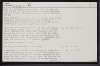 Braemore Lodge, ND03SE 1, Ordnance Survey index card, page number 3, Recto