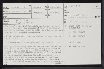 Bouilag, ND03SE 7, Ordnance Survey index card, page number 1, Recto